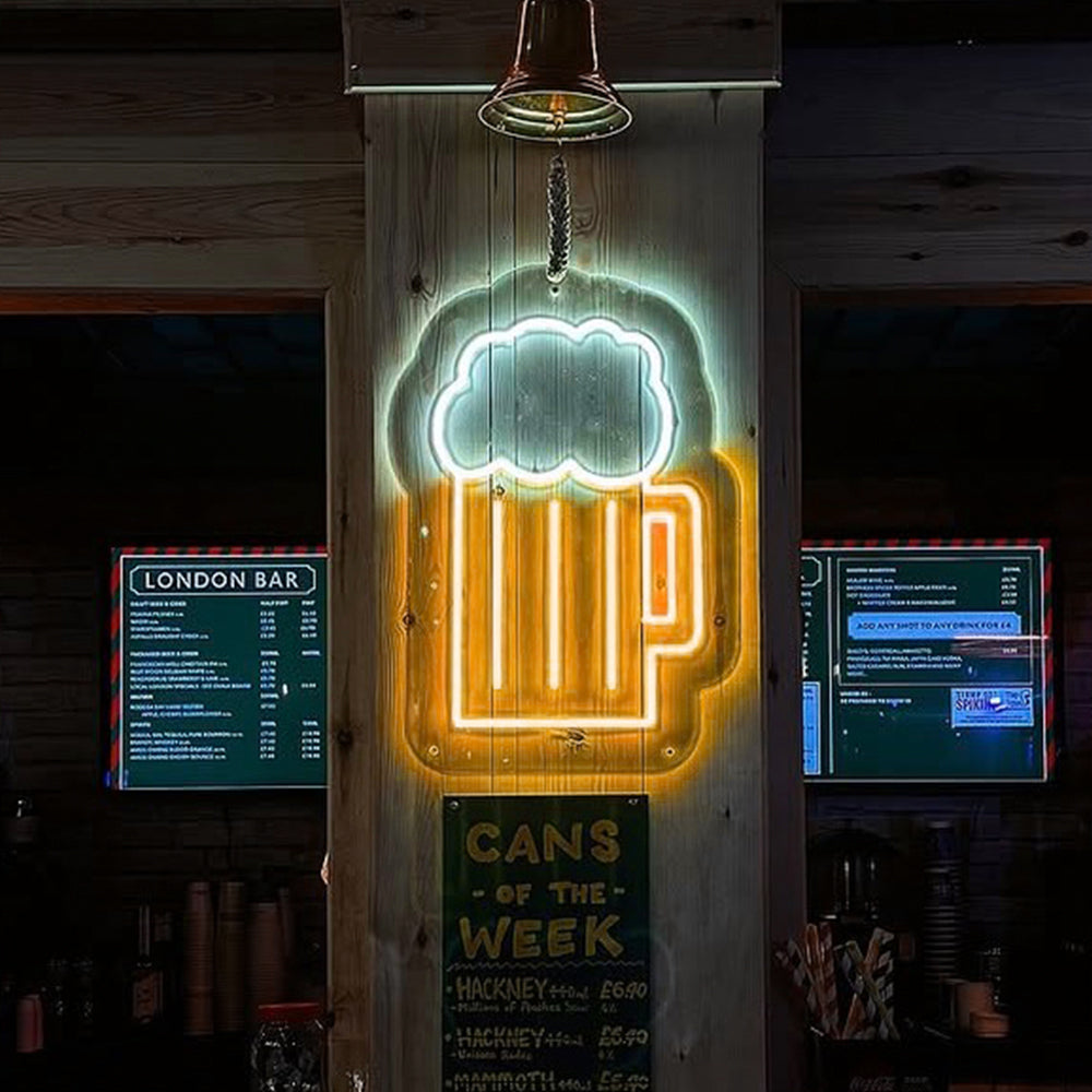 Beer Mug LED Neon Sign - Made in London Emoji Neon Signs