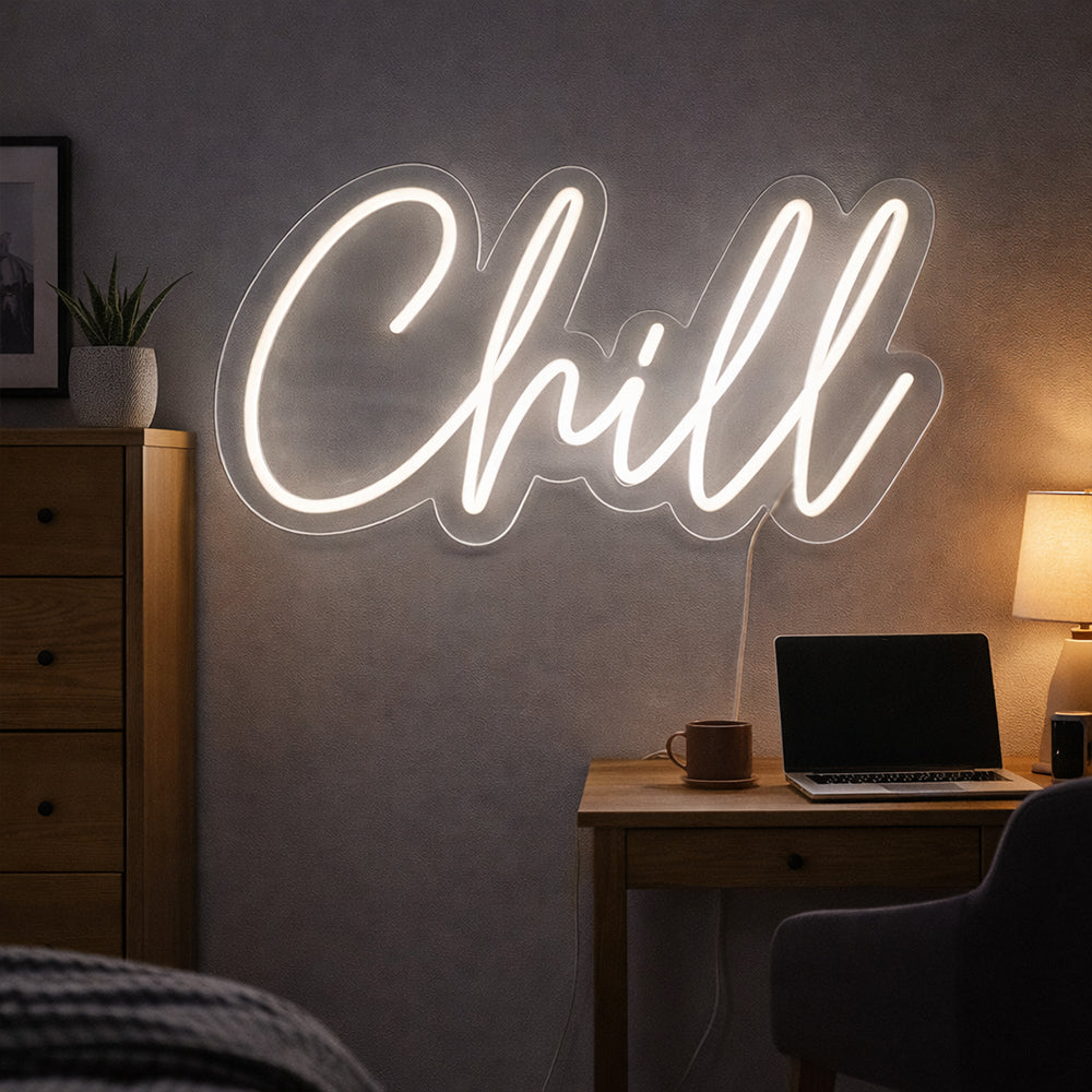 Chill LED Neon Sign - Planet Neon Made in London Neon Signs