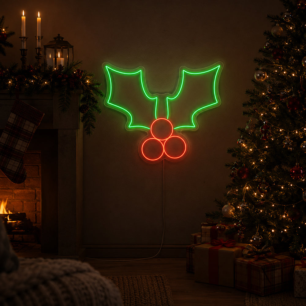 Christmas Mistletoe LED Neon Sign - Made in London Decoration Neon Signs