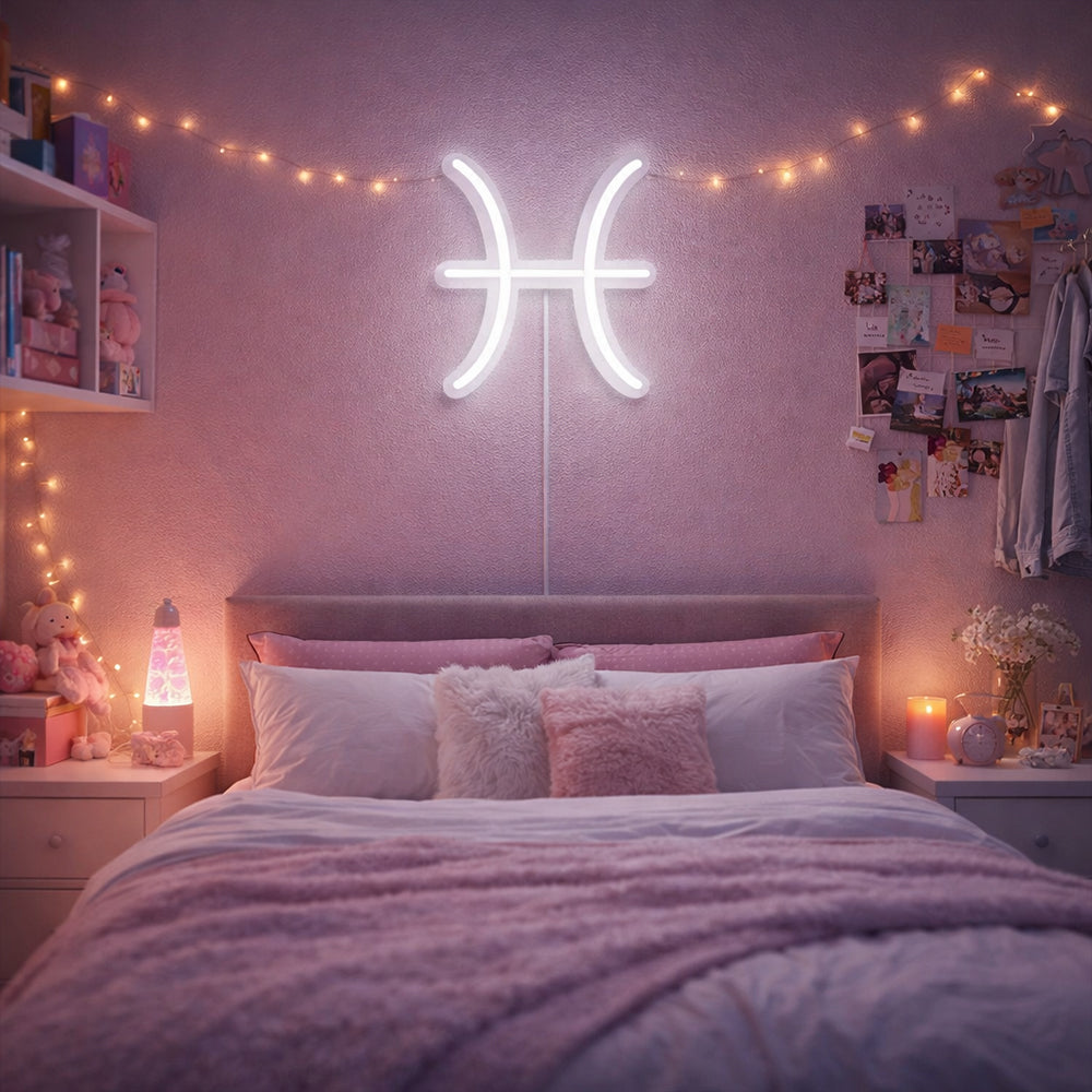 Pisces LED Neon Sign - Made in London Zodiac Neon Signs