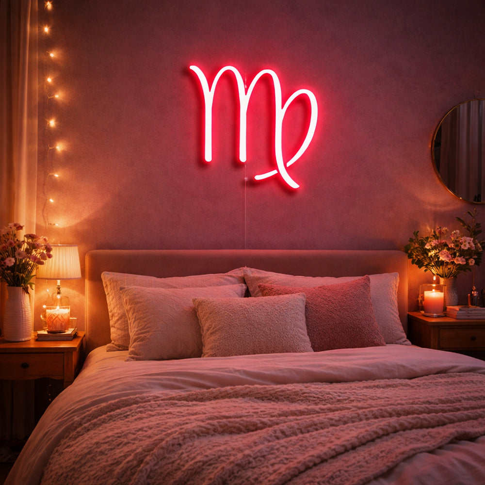 Virgo LED Neon Sign - Made in London Zodiac Neon Signs