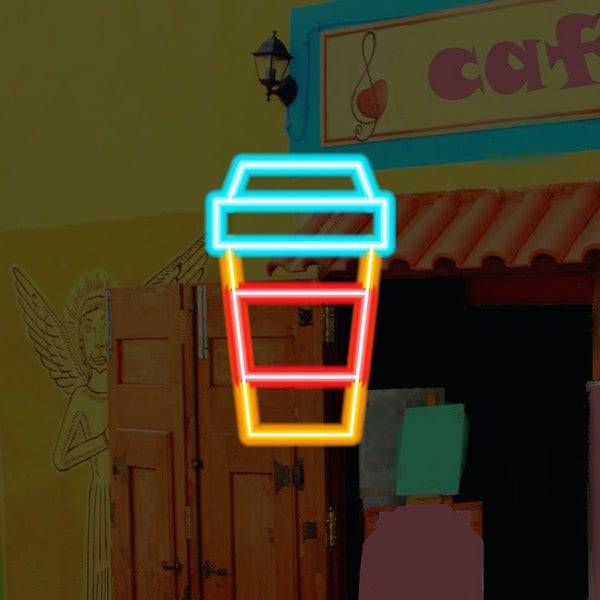 Cup LED Neon Sign - Made in London Drink Restaurants Neon Signs - Planet Neon