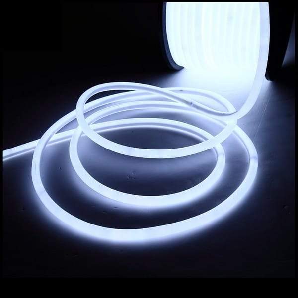 I LumoS 16mm PURE WHITE Flexible IP65 Dimmable 360 Degree LED Neon Strip Light 12V DC 9W/m - Planet Neon