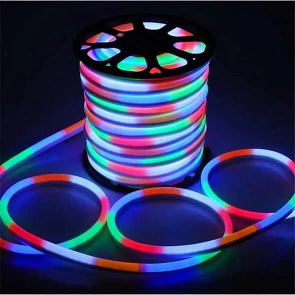I LumoS 8 X 16mm RGB Flexible IP65 Waterproof Dimmable Neon LED Strip Light 220 – 240V 9W/m - Planet Neon