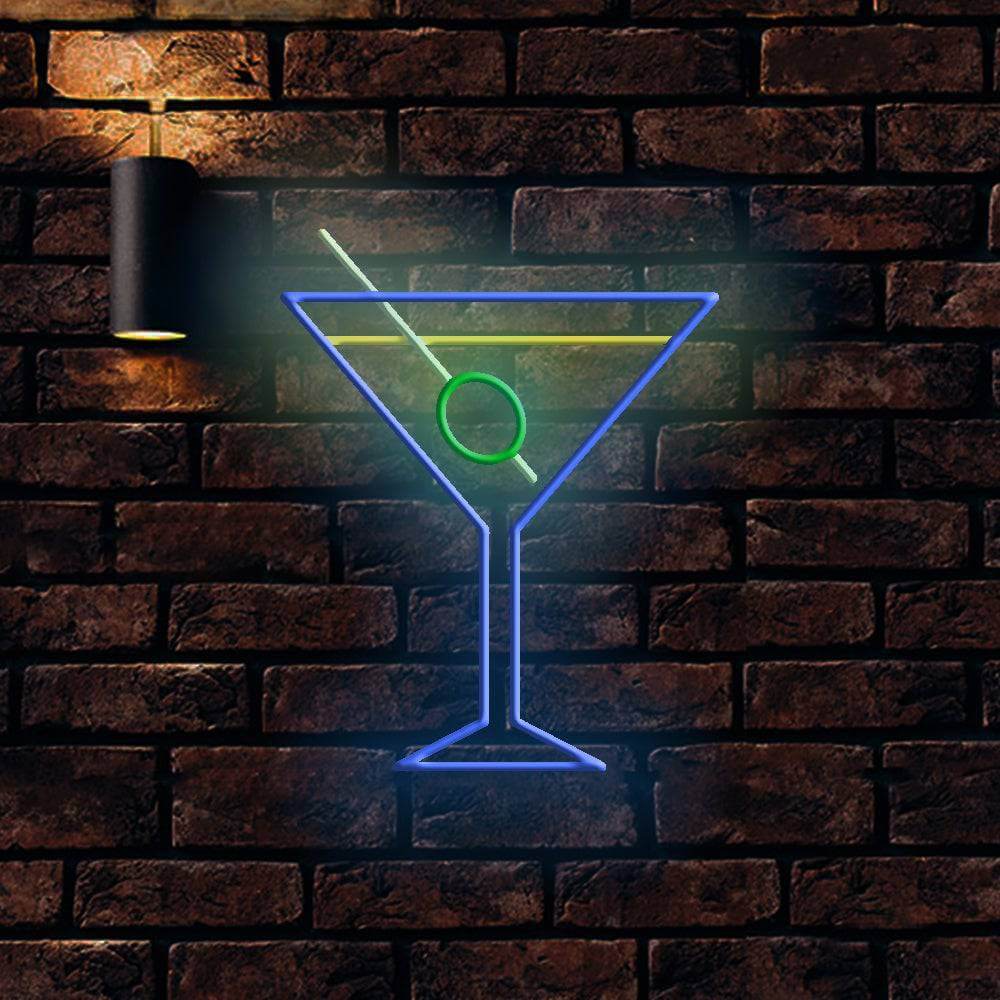 Martini Drink LED Neon Sign - Made in London Club Pub Neon Signs - Planet Neon