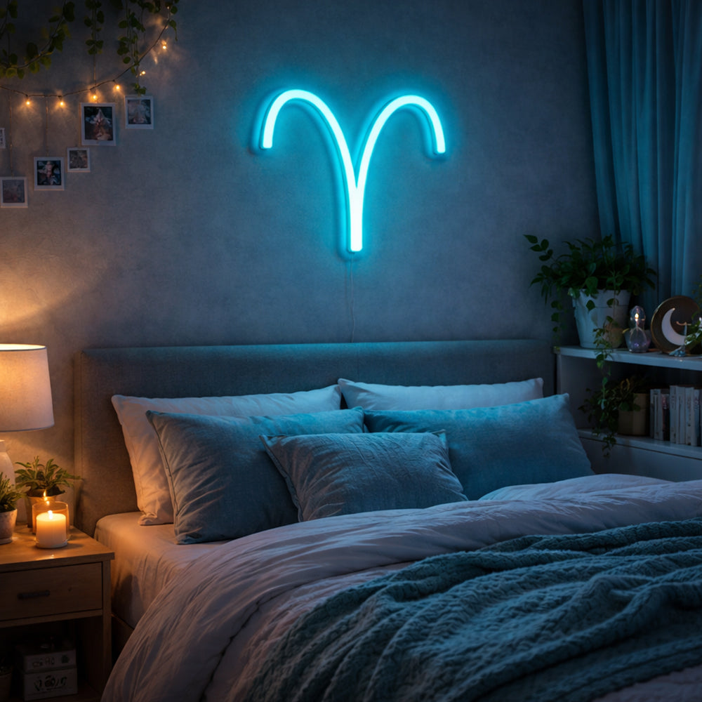 Aries LED Neon Sign - Made in London Zodiac Neon Signs
