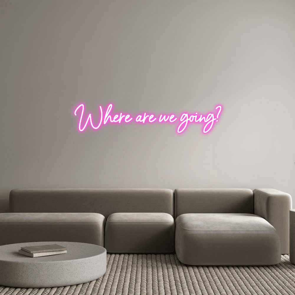 Custom Neon Sign Online Editor Hvor skal vi... - Planet Neon