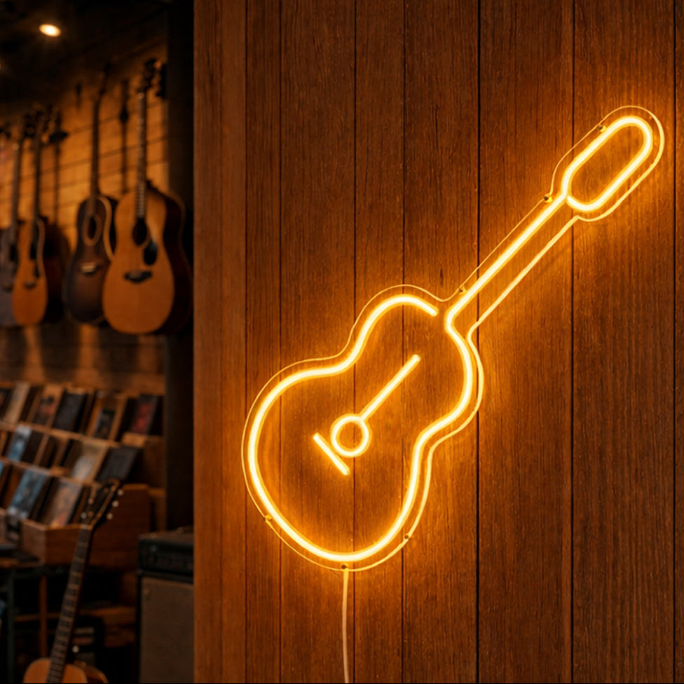 Guitar LED Neon Sign - Planet Neon Made in London Neon Signs