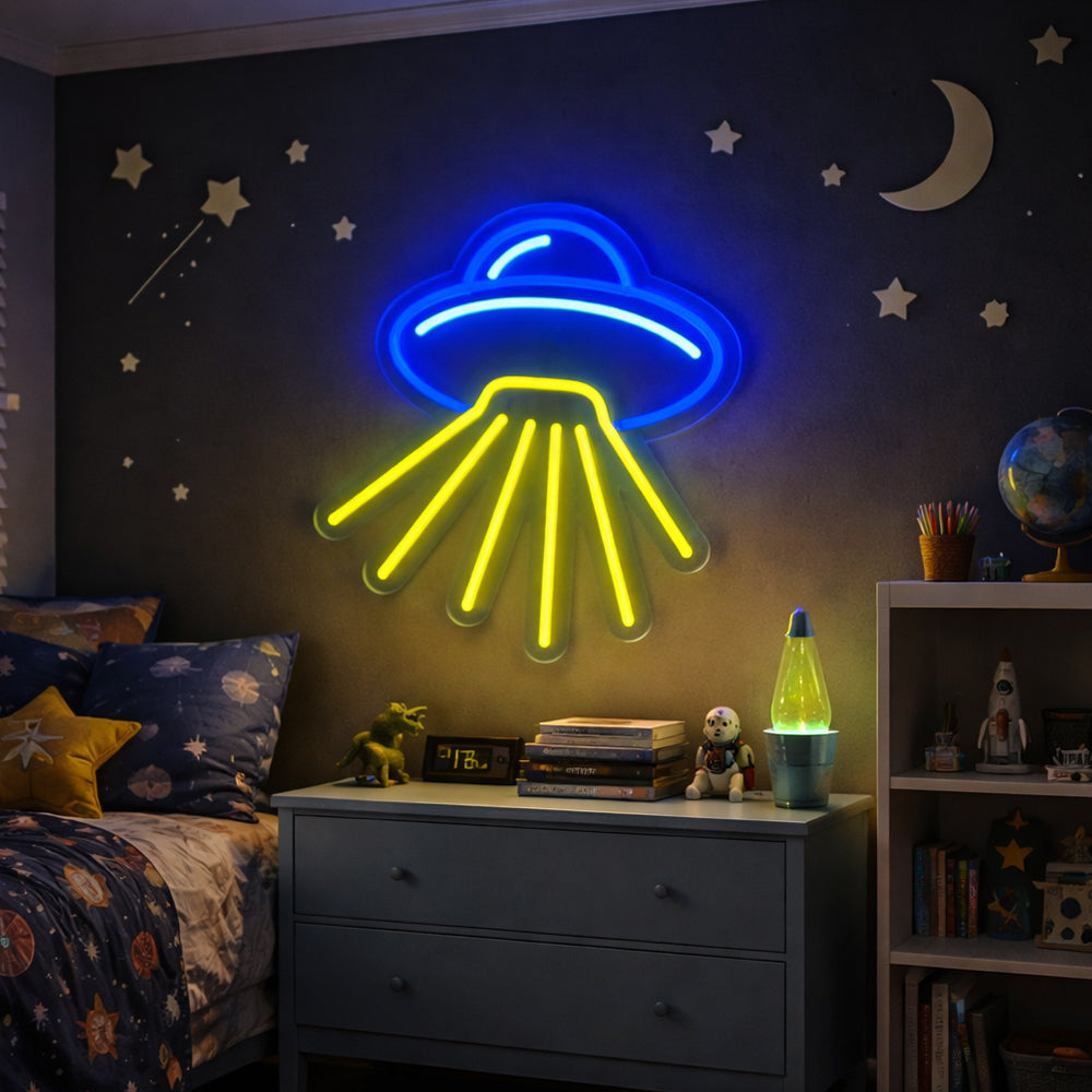 Spaceship LED Neon SIgn - Planet Neon Made in London Neon Signs