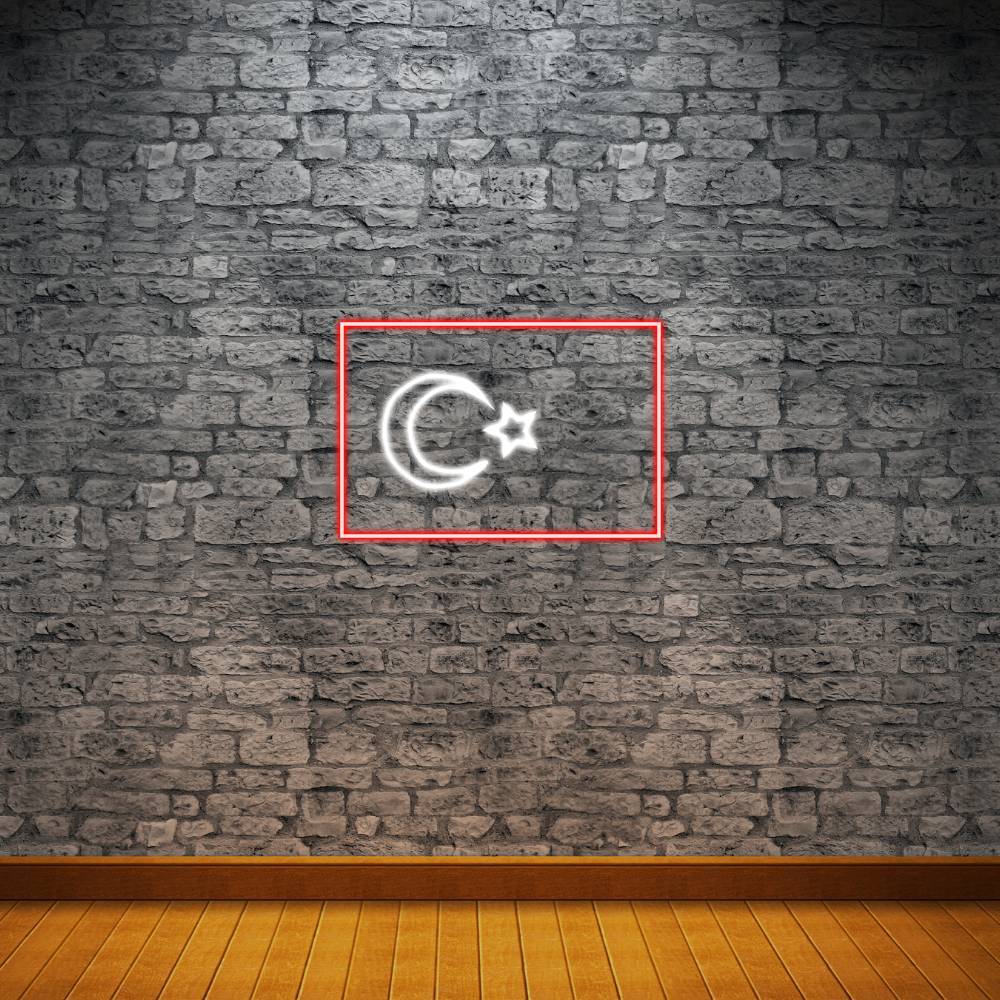 Flag of Turkey LED Neon Sign - Made in London Neon Signs - Planet Neon