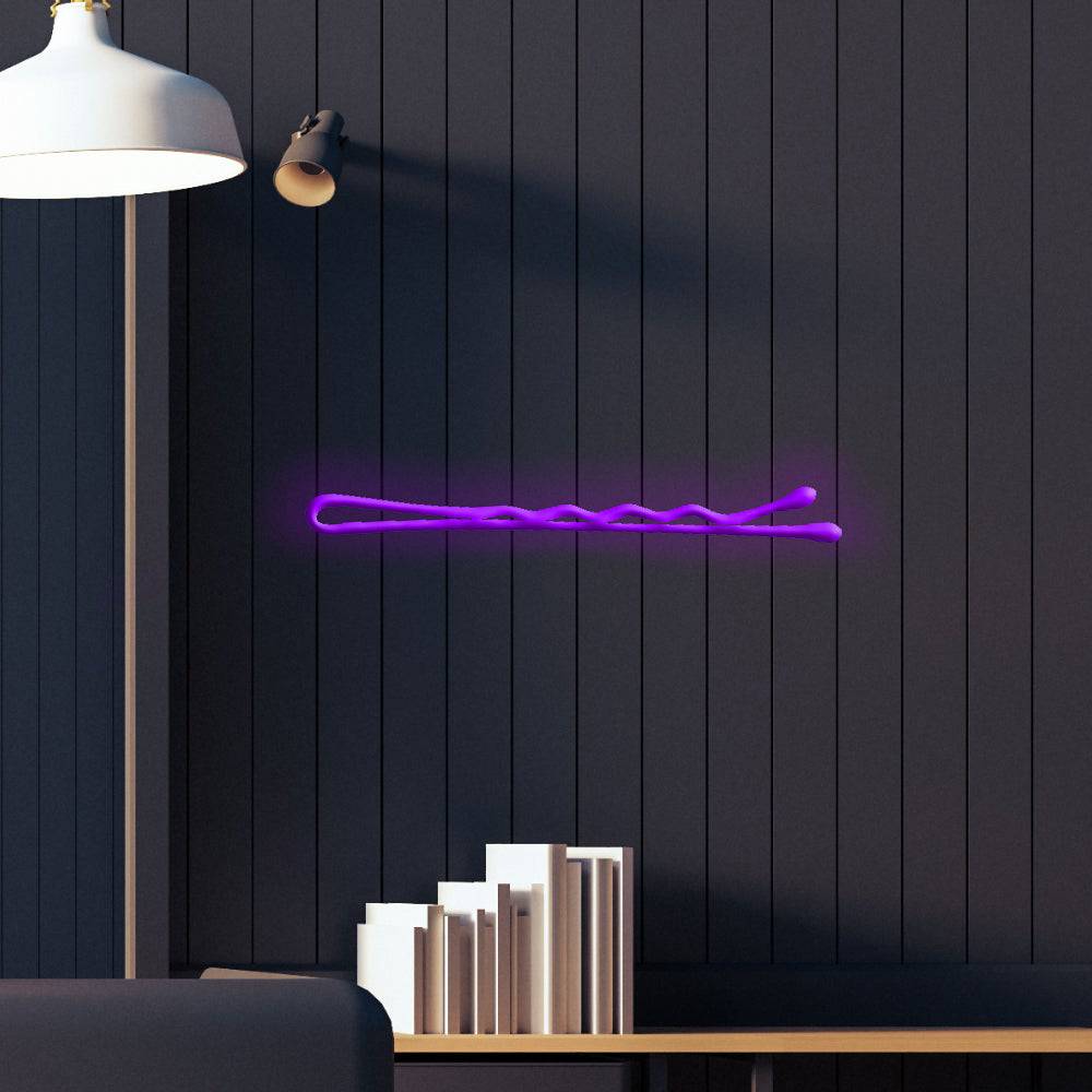Hair Pin LED Neon Sign - Made in London Bobby Pins Neon Signs - Planet Neon