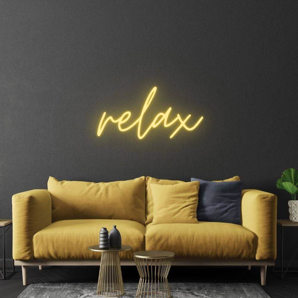 Relax Sign LED Neon Sign - Made in London Inspirational Neon Signs - Planet Neon